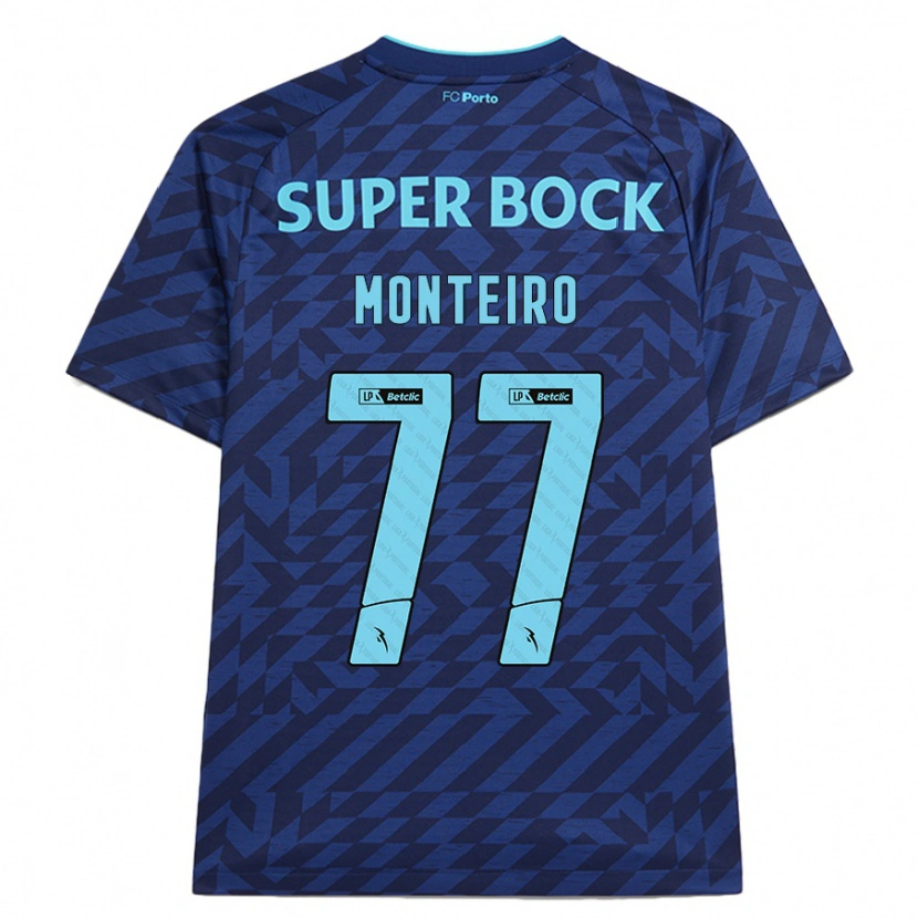 Danxen Kid Rui Monteiro #77 Navy Blue Third Jersey 2024/25 T-Shirt