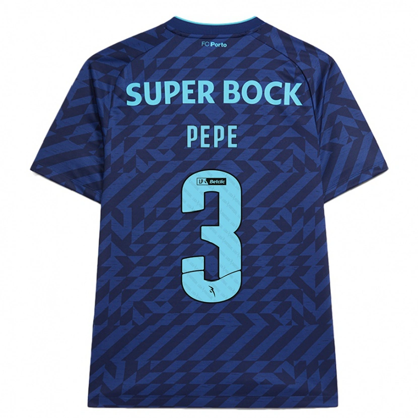 Danxen Kid Pepe #3 Navy Blue Third Jersey 2024/25 T-Shirt
