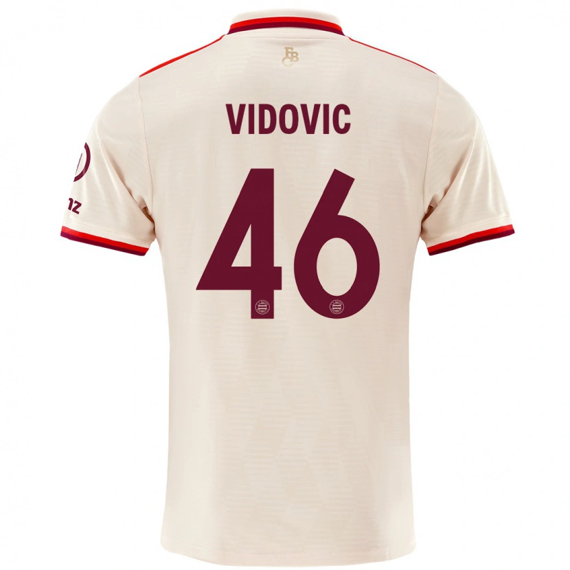 Danxen Kid Gabriel Vidovic #46 Linen Third Jersey 2024/25 T-Shirt
