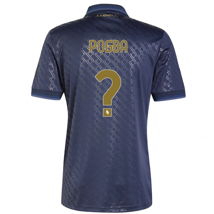 Danxen Kid Paul Pogba #0 Navy Blue Third Jersey 2024/25 T-Shirt