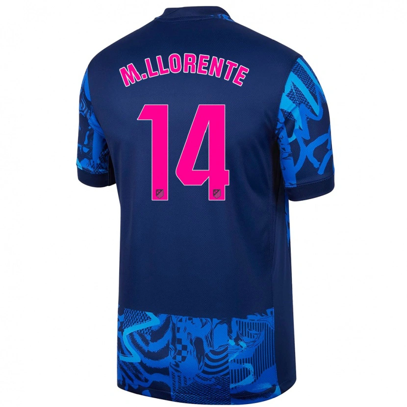 Danxen Kid Marcos Llorente #14 Royal Blue Third Jersey 2024/25 T-Shirt