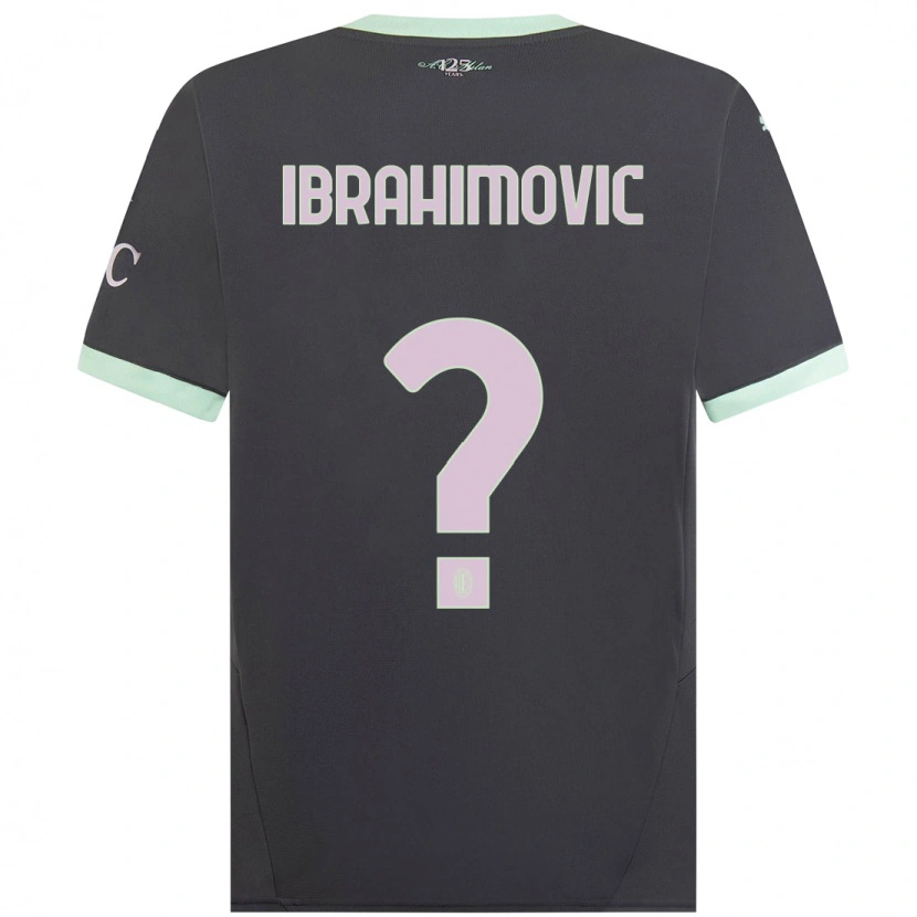 Danxen Kid Vincent Ibrahimovic #0 Grey Third Jersey 2024/25 T-Shirt