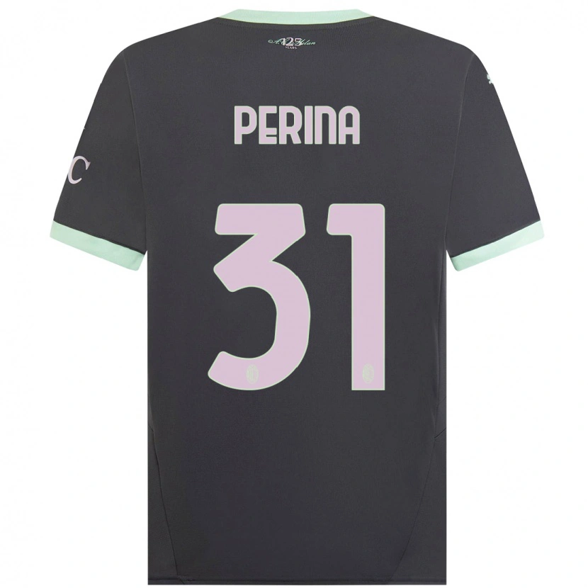 Danxen Kid Gioele Perina #31 Grey Third Jersey 2024/25 T-Shirt