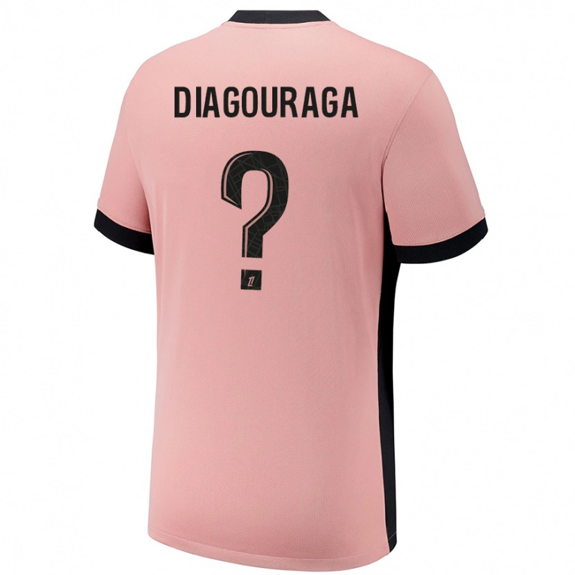 Danxen Kid Toumani Diagouraga #0 Rust Pink Third Jersey 2024/25 T-Shirt