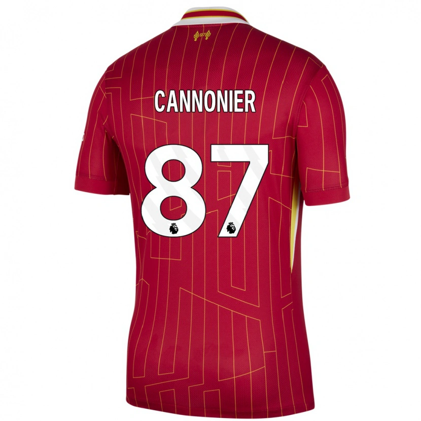 Danxen Men Oakley Cannonier #87 Red Yellow White Home Jersey 2024/25 T-Shirt