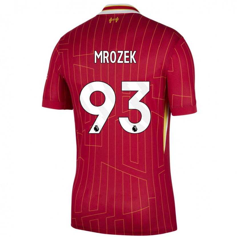 Danxen Men Fabian Mrozek #93 Red Yellow White Home Jersey 2024/25 T-Shirt