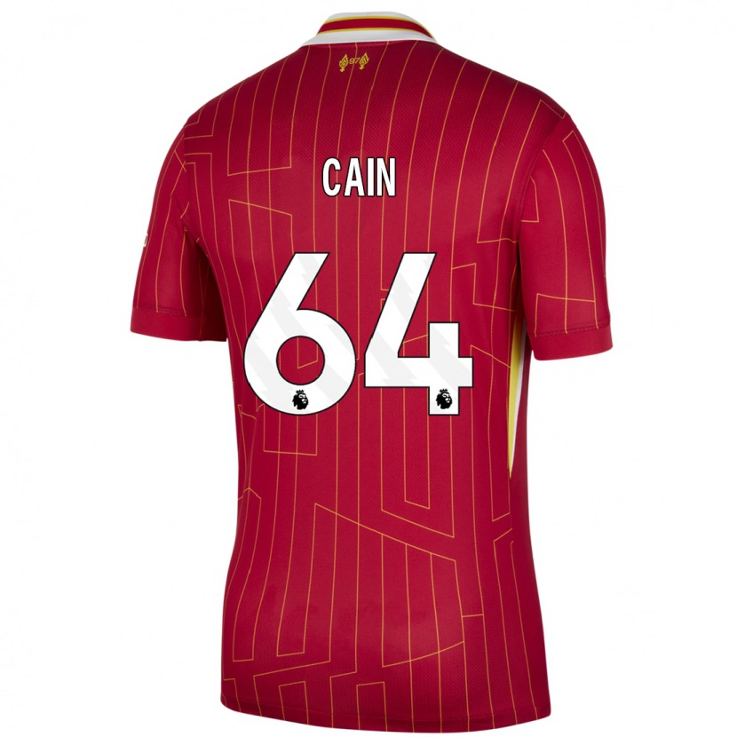 Danxen Men Jake Cain #64 Red Yellow White Home Jersey 2024/25 T-Shirt
