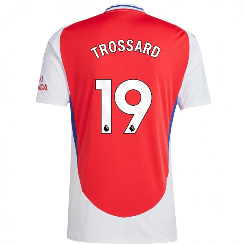 Danxen Men Leandro Trossard #19 Red White Home Jersey 2024/25 T-Shirt