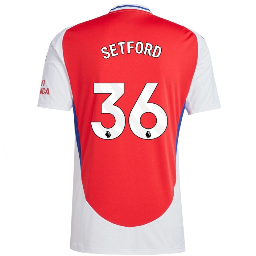Danxen Men Tommy Setford #36 Red White Home Jersey 2024/25 T-Shirt