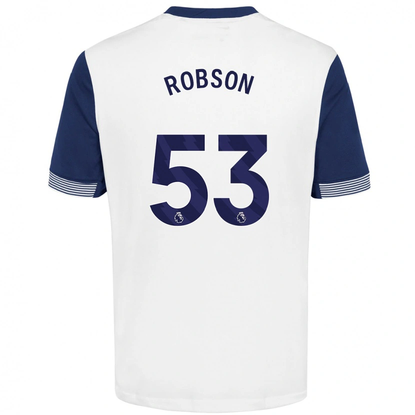 Danxen Men Max Robson #53 White Blue Home Jersey 2024/25 T-Shirt