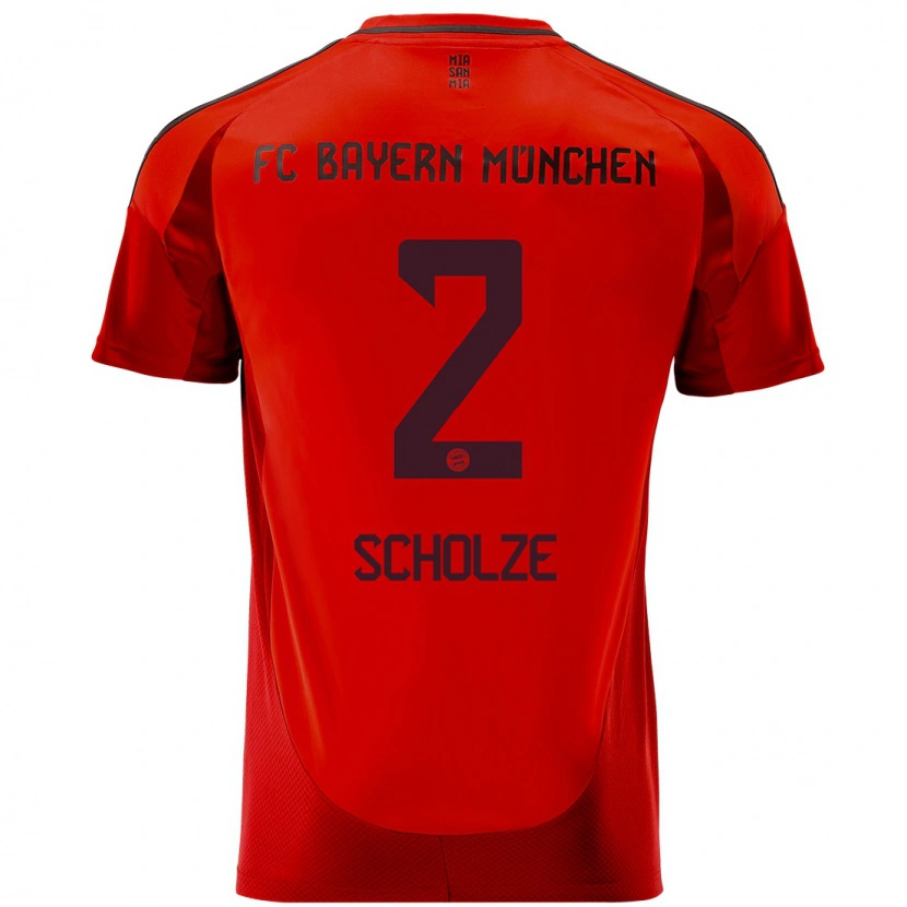 Danxen Men Max Scholze #2 Red Home Jersey 2024/25 T-Shirt