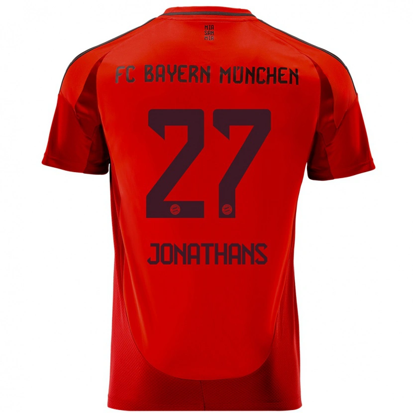 Danxen Men David Jonathans #27 Red Home Jersey 2024/25 T-Shirt