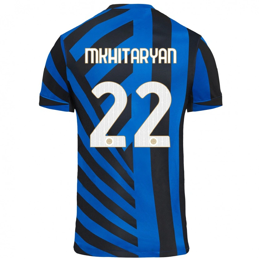 Danxen Men Henrikh Mkhitaryan #22 Blue Black Home Jersey 2024/25 T-Shirt