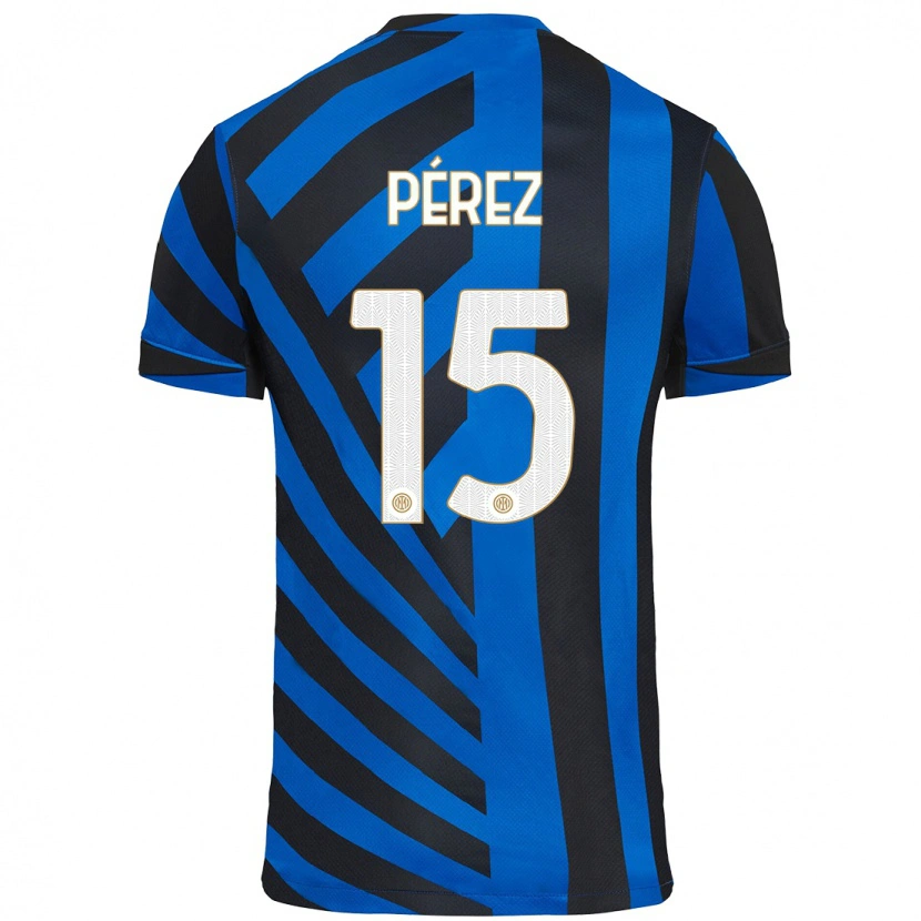 Danxen Men Álex Pérez #15 Blue Black Home Jersey 2024/25 T-Shirt