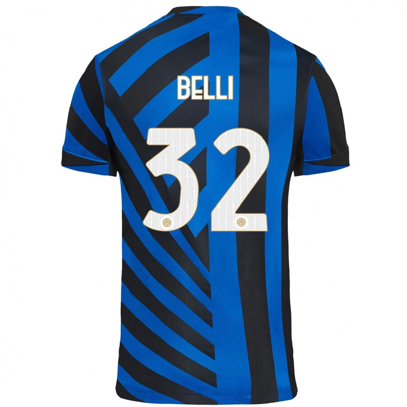 Danxen Men Elena Belli #32 Blue Black Home Jersey 2024/25 T-Shirt