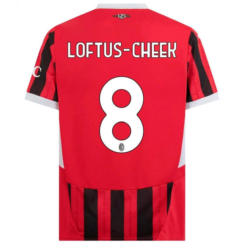 Danxen Men Ruben Loftus-Cheek #8 Red Black Home Jersey 2024/25 T-Shirt