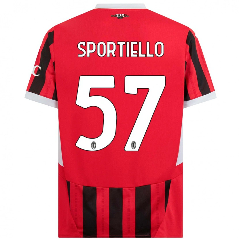 Danxen Men Marco Sportiello #57 Red Black Home Jersey 2024/25 T-Shirt