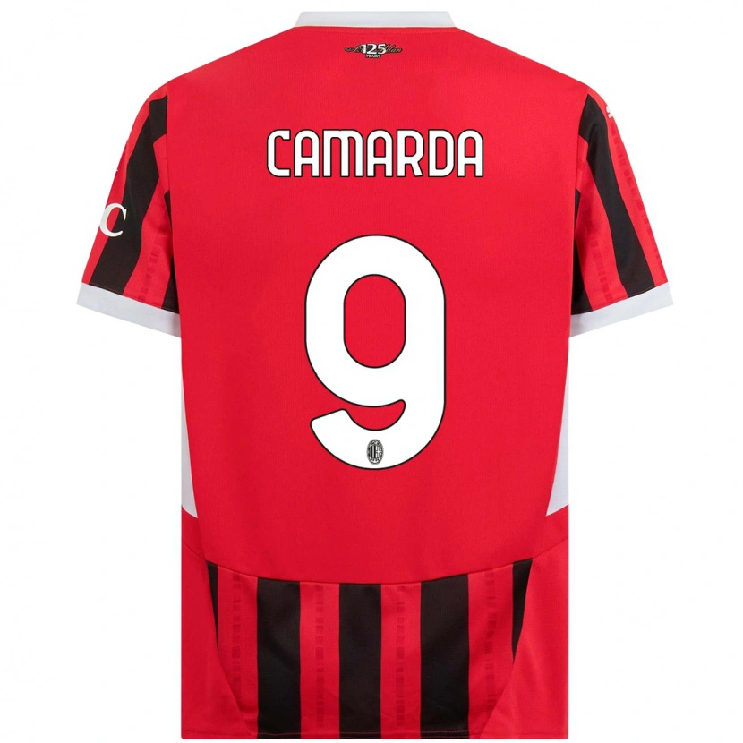 Danxen Men Francesco Camarda #9 Red Black Home Jersey 2024/25 T-Shirt