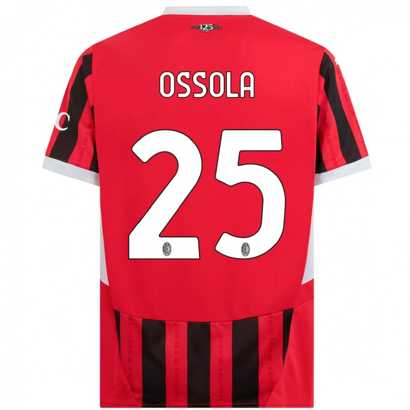 Danxen Men Lorenzo Ossola #25 Red Black Home Jersey 2024/25 T-Shirt