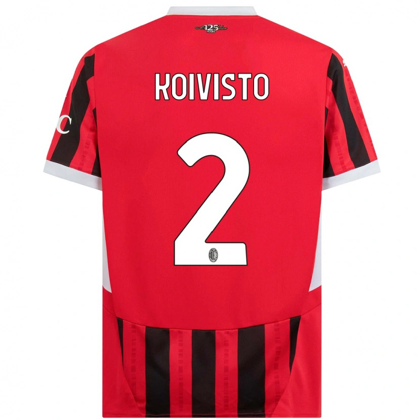 Danxen Men Emma Koivisto #2 Red Black Home Jersey 2024/25 T-Shirt