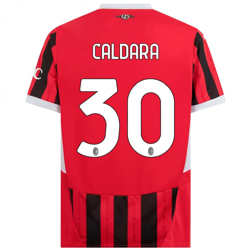 Danxen Men Mattia Caldara #30 Red Black Home Jersey 2024/25 T-Shirt