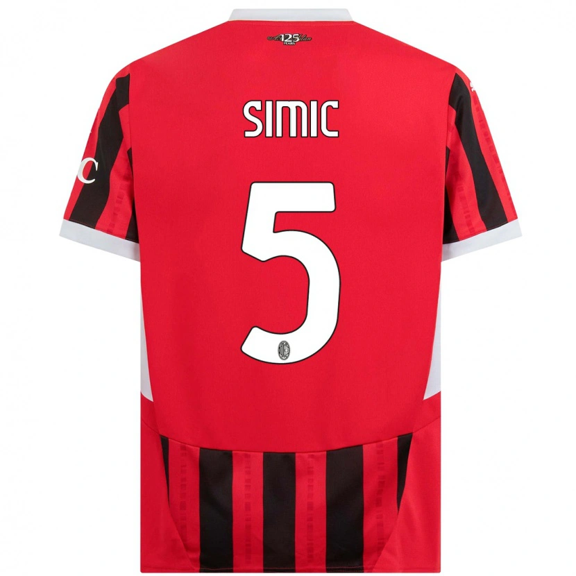 Danxen Men Jan-Carlo Simic #5 Red Black Home Jersey 2024/25 T-Shirt