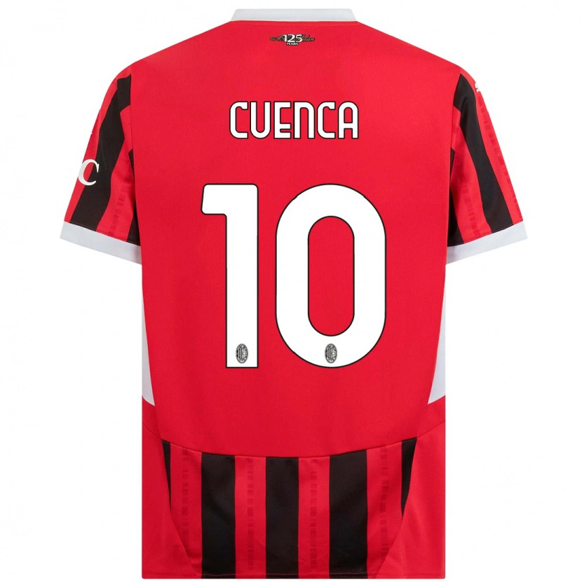 Danxen Men Hugo Cuenca #10 Red Black Home Jersey 2024/25 T-Shirt