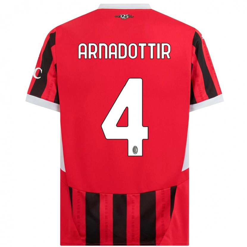 Danxen Men Guony Arnadottir #4 Red Black Home Jersey 2024/25 T-Shirt