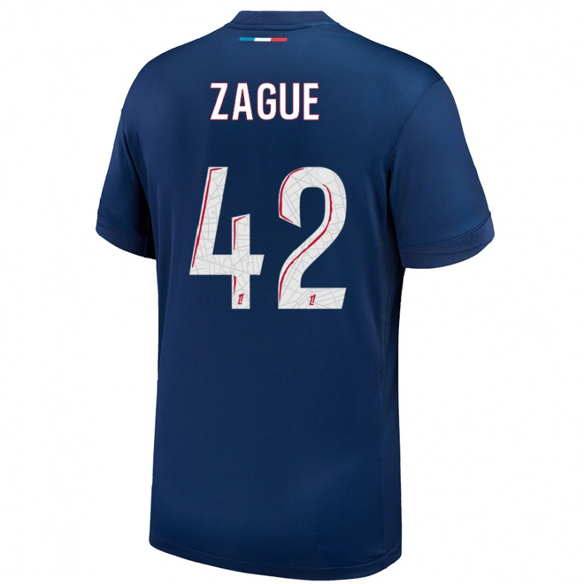 Danxen Men Yoram Zague #42 Navy Blue White Home Jersey 2024/25 T-Shirt