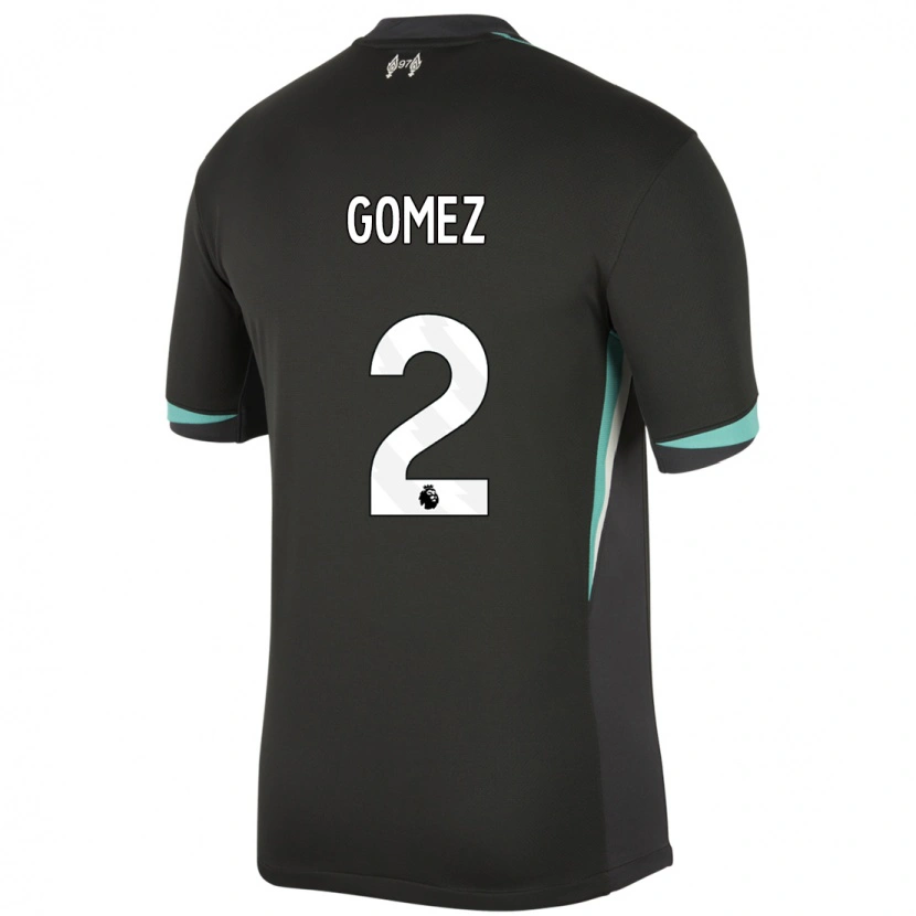 Danxen Men Joe Gomez #2 Black Anthracite White Away Jersey 2024/25 T-Shirt