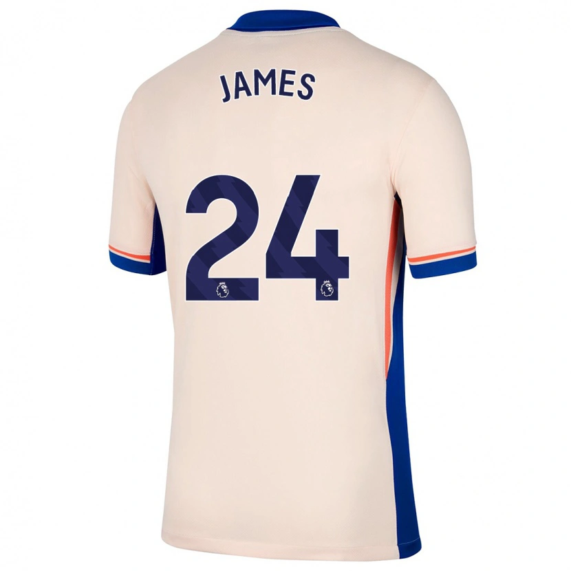 Danxen Men Reece James #24 Light Beige Away Jersey 2024/25 T-Shirt