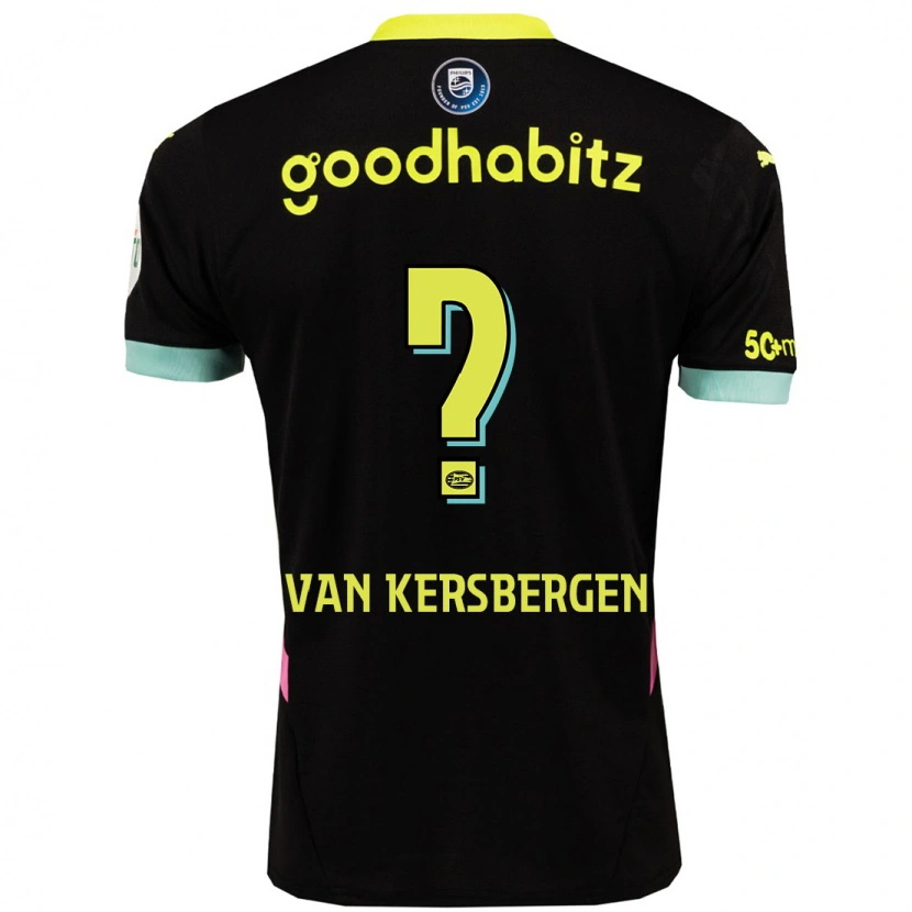 Danxen Men Sander Van Kersbergen #0 Black Yellow Away Jersey 2024/25 T-Shirt