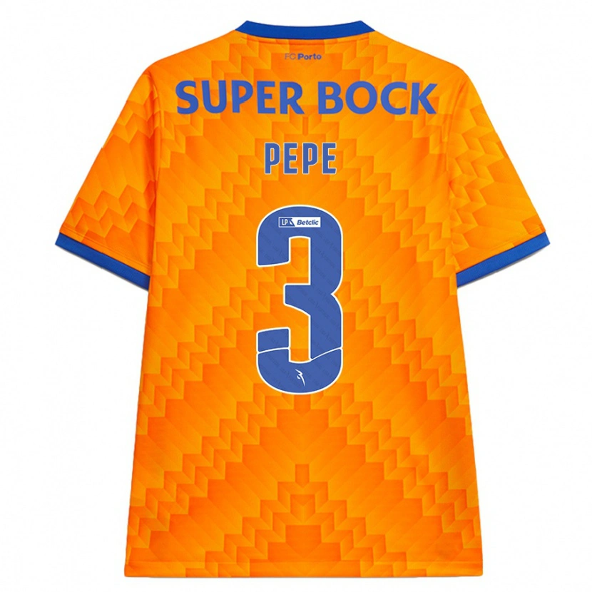 Danxen Men Pepe #3 Orange Away Jersey 2024/25 T-Shirt