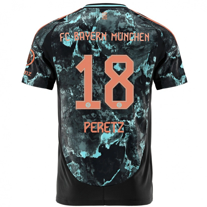 Danxen Men Daniel Peretz #18 Black Away Jersey 2024/25 T-Shirt