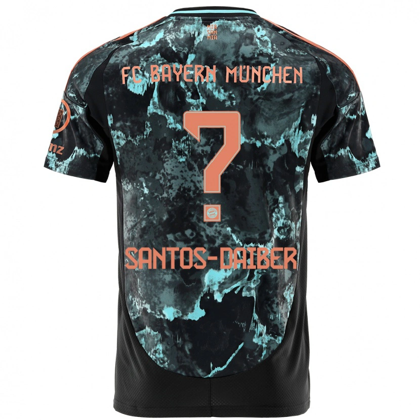Danxen Men David Santos-Daiber #0 Black Away Jersey 2024/25 T-Shirt