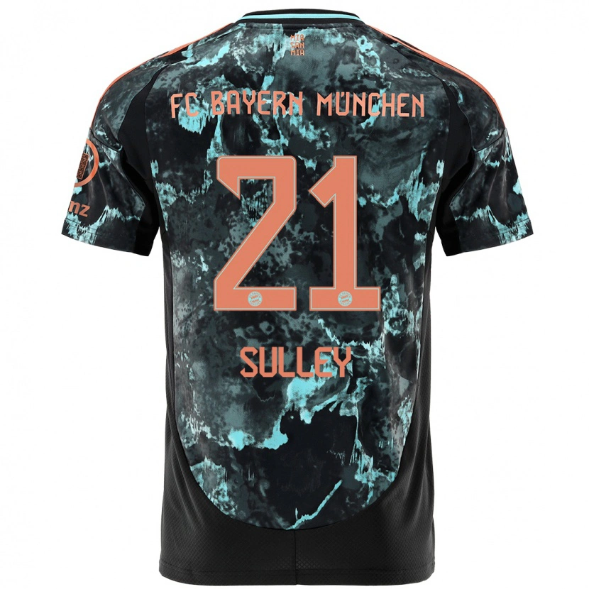 Danxen Men Williams Baffour Sulley #21 Black Away Jersey 2024/25 T-Shirt