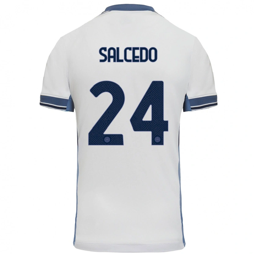 Danxen Men Eddie Salcedo #24 White Grey Away Jersey 2024/25 T-Shirt
