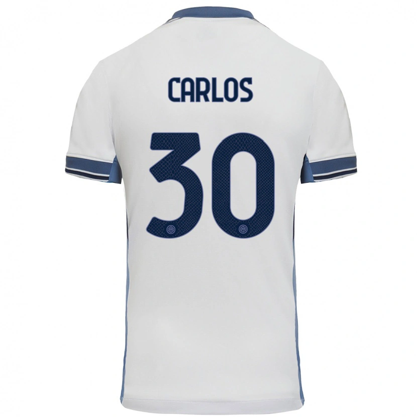 Danxen Men Carlos Augusto #30 White Grey Away Jersey 2024/25 T-Shirt