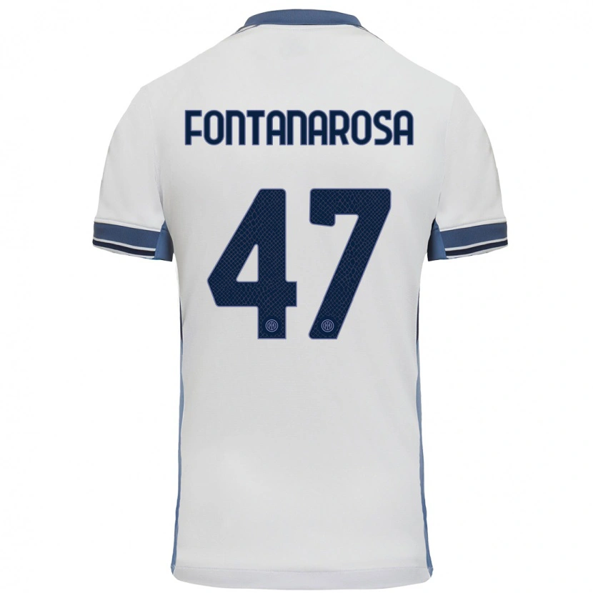 Danxen Men Alessandro Fontanarosa #47 White Grey Away Jersey 2024/25 T-Shirt