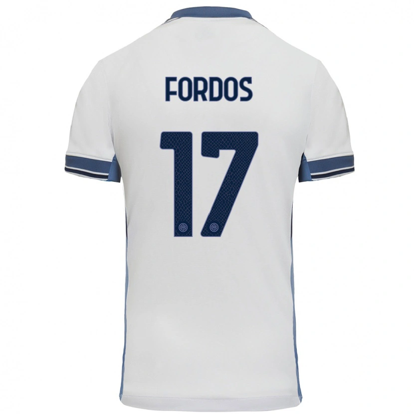 Danxen Men Beatrix Fördős #17 White Grey Away Jersey 2024/25 T-Shirt