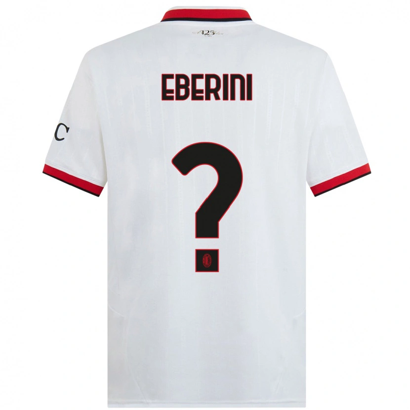 Danxen Men Daniele Eberini #0 White Black Red Away Jersey 2024/25 T-Shirt