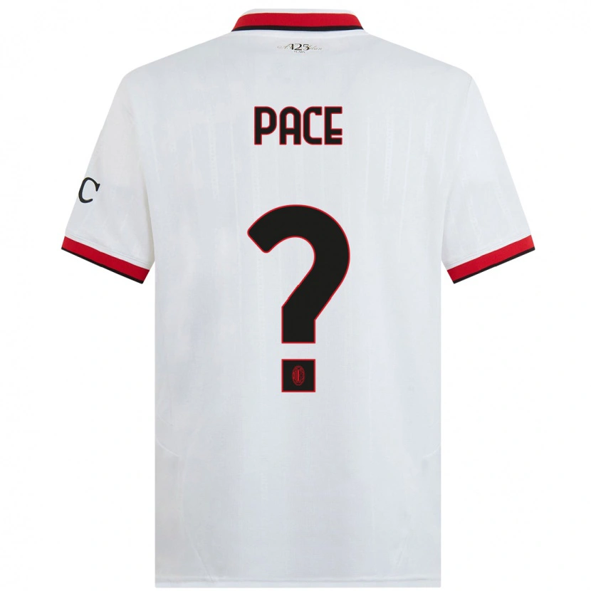 Danxen Men Anthony Pace #0 White Black Red Away Jersey 2024/25 T-Shirt