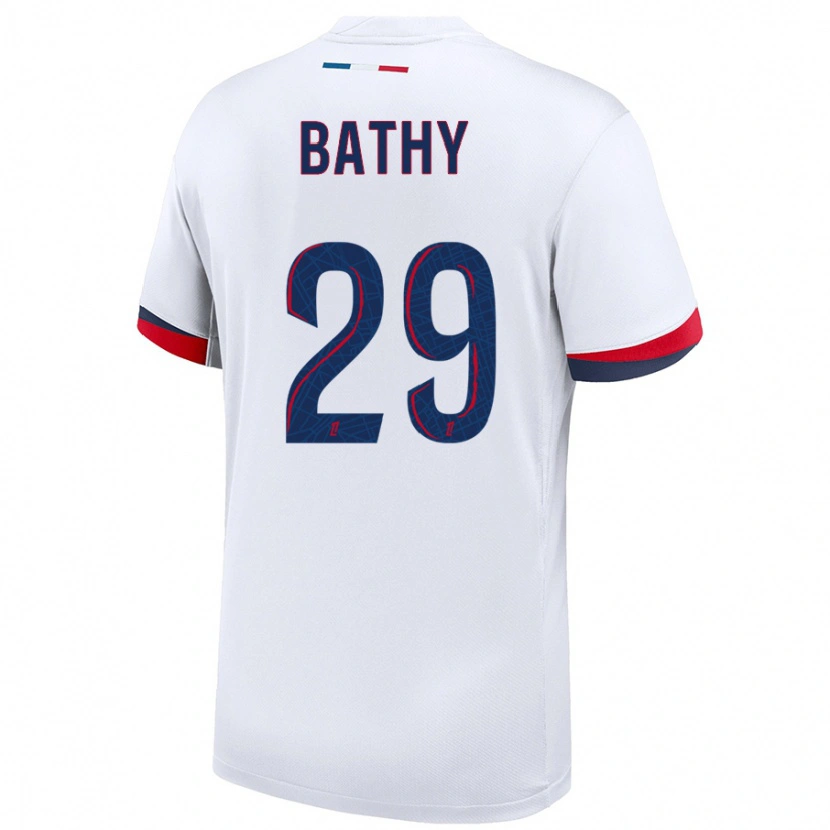 Danxen Men Griedge Mbock Bathy #29 White Blue Red Away Jersey 2024/25 T-Shirt