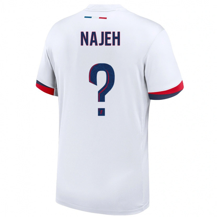 Danxen Men Kais Najeh #0 White Blue Red Away Jersey 2024/25 T-Shirt
