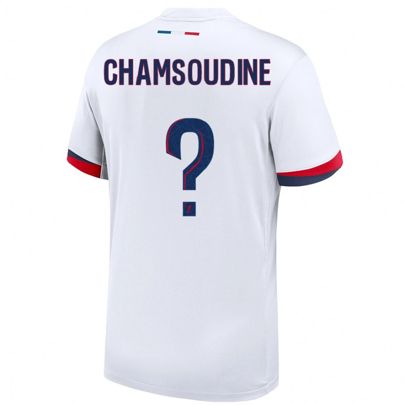 Danxen Men Hanna'a Chamsoudine #0 White Blue Red Away Jersey 2024/25 T-Shirt