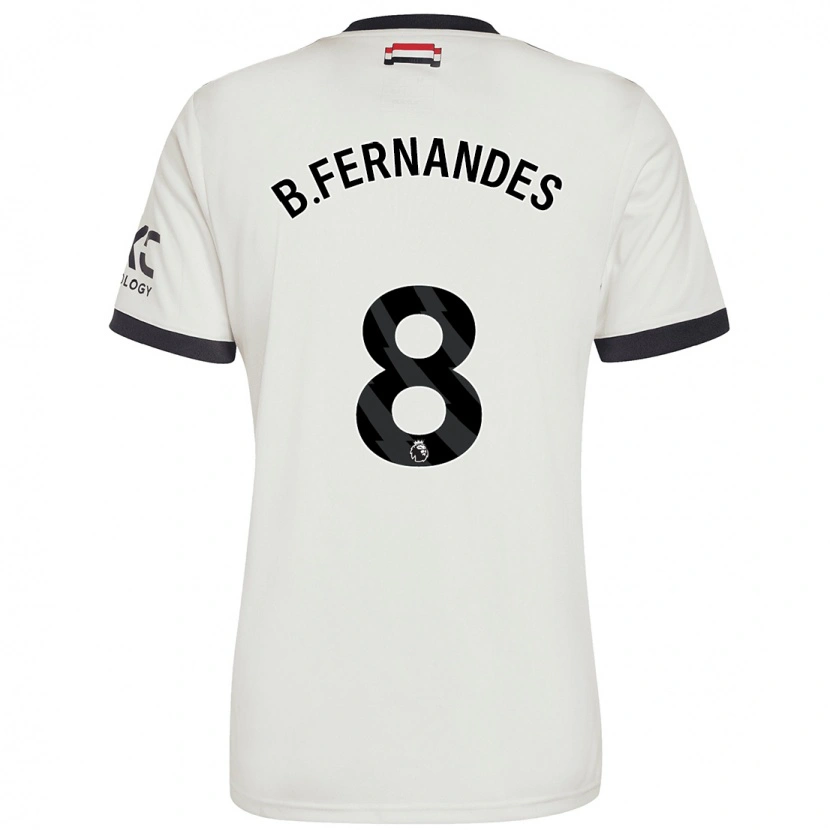 Danxen Men Bruno Fernandes #8 Off White Third Jersey 2024/25 T-Shirt