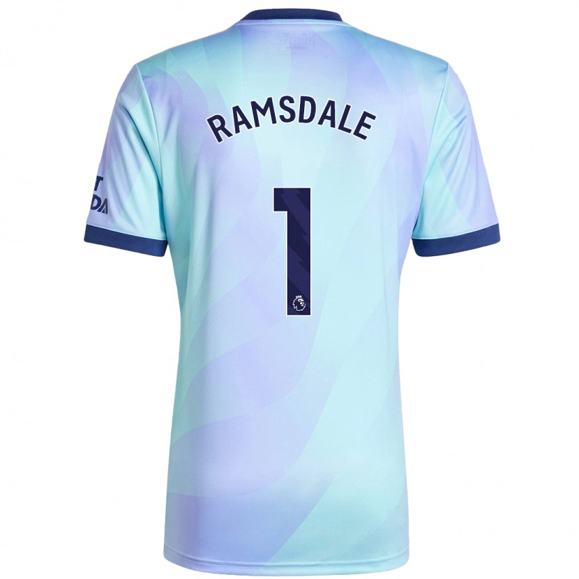 Danxen Men Aaron Ramsdale #1 Aqua Third Jersey 2024/25 T-Shirt