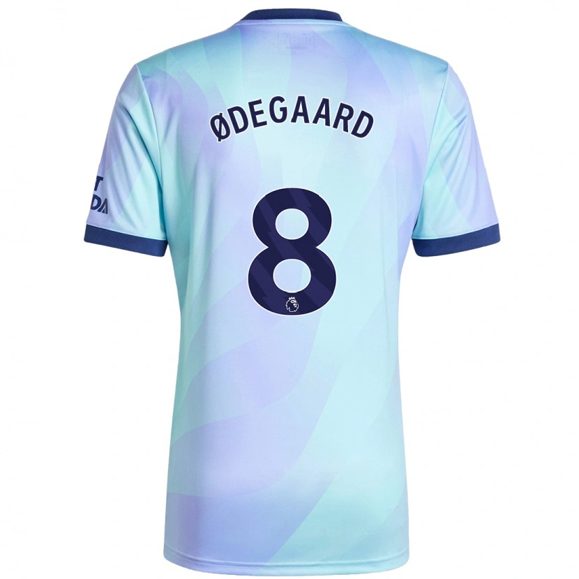 Danxen Men Martin Ødegaard #8 Aqua Third Jersey 2024/25 T-Shirt