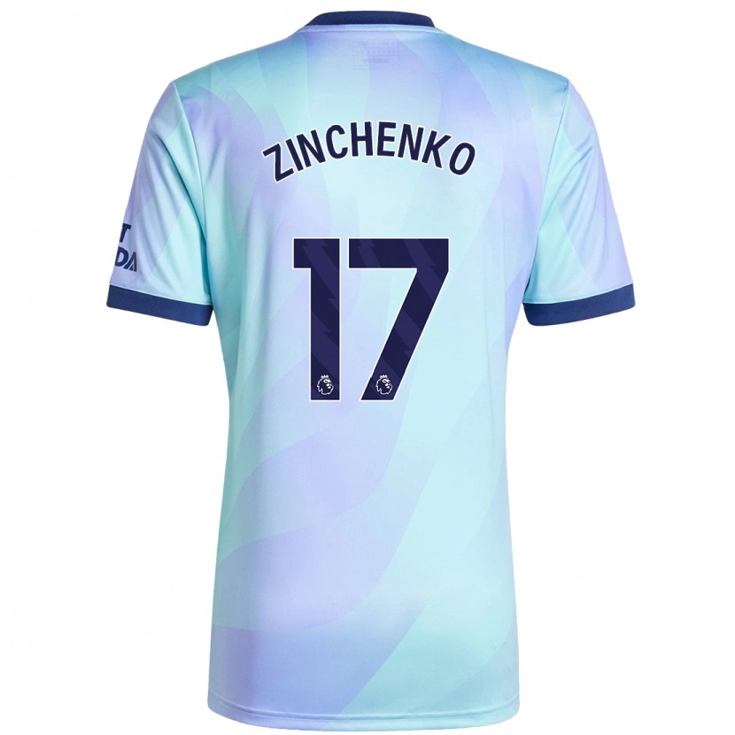 Danxen Men Oleksandr Zinchenko #17 Aqua Third Jersey 2024/25 T-Shirt
