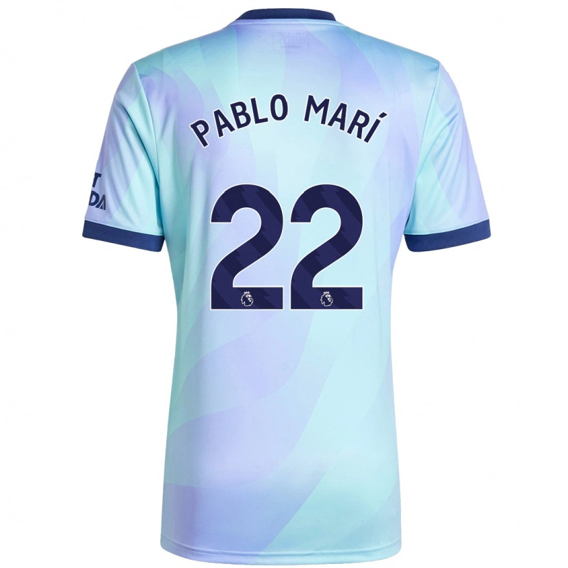 Danxen Men Pablo Mari #22 Aqua Third Jersey 2024/25 T-Shirt